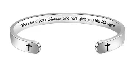 Christian Jewellery Stainless Steel Faith Bible Verse Bracelet