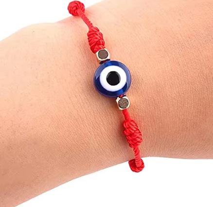 Evil Eye Bracelet Cord Braided - 7 knots