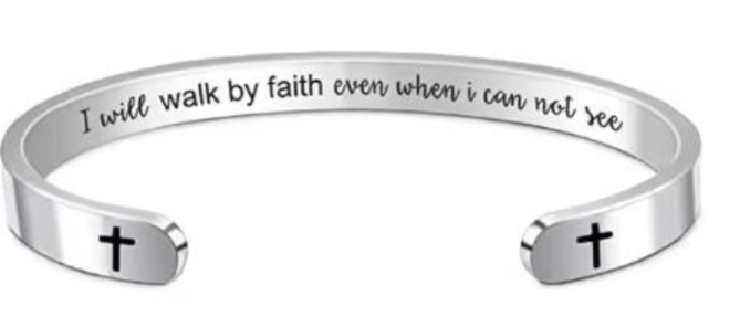 Christian Jewellery Stainless Steel Faith Bible Verse Bracelet